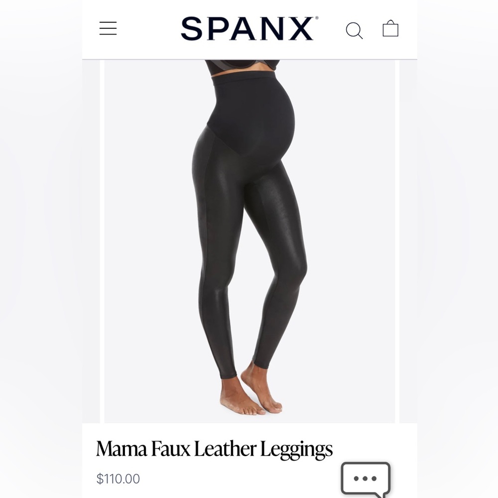 Mama Faux Spanx Leather Leggings